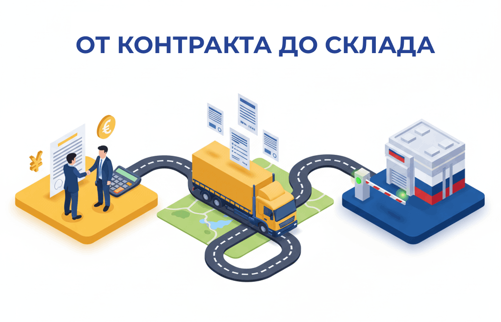 Схема этапов поставки груза из Китая